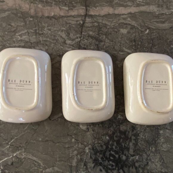 Rae Dunn SUN SAND SEA 4-piece Set Platter Plus 3 Dishes Flaw - Picture 2 of 5